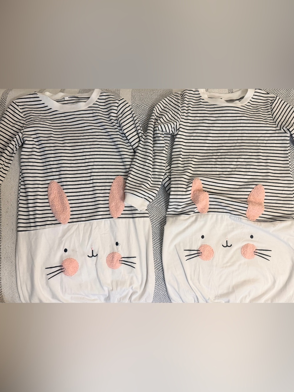 Striped Pink Ear Bunny Kids dress
